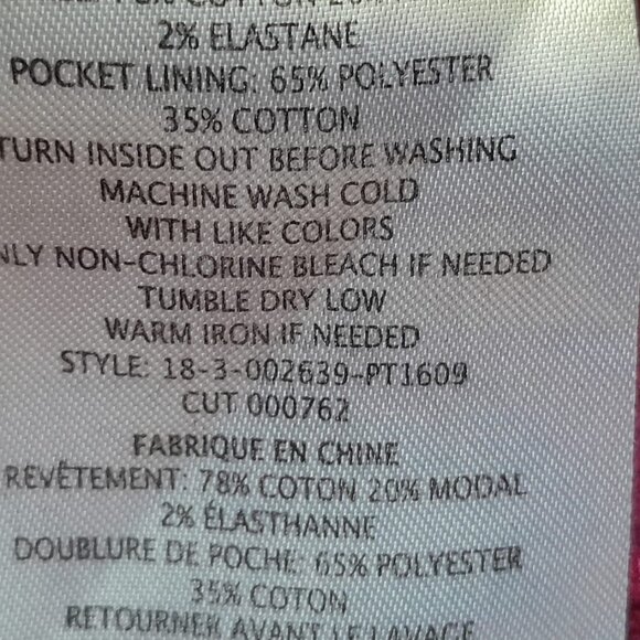 Current/Elliott High Waist Stiletto Cords In Aster Size 26 Magenta Crop Skinny - Picture 10 of 12